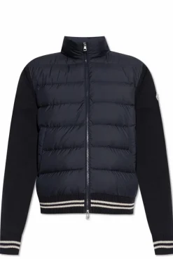 Moncler NAVY BLUE Cardigan with down insert