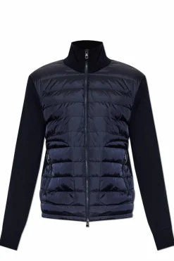 Moncler NAVY BLUE Cardigan with down front