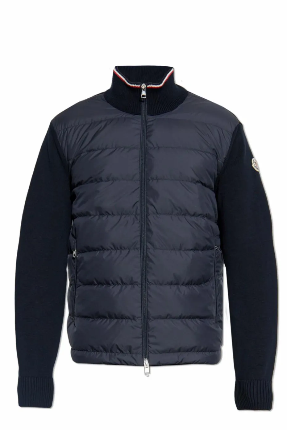 Moncler NAVY BLUE Cardigan with down insert