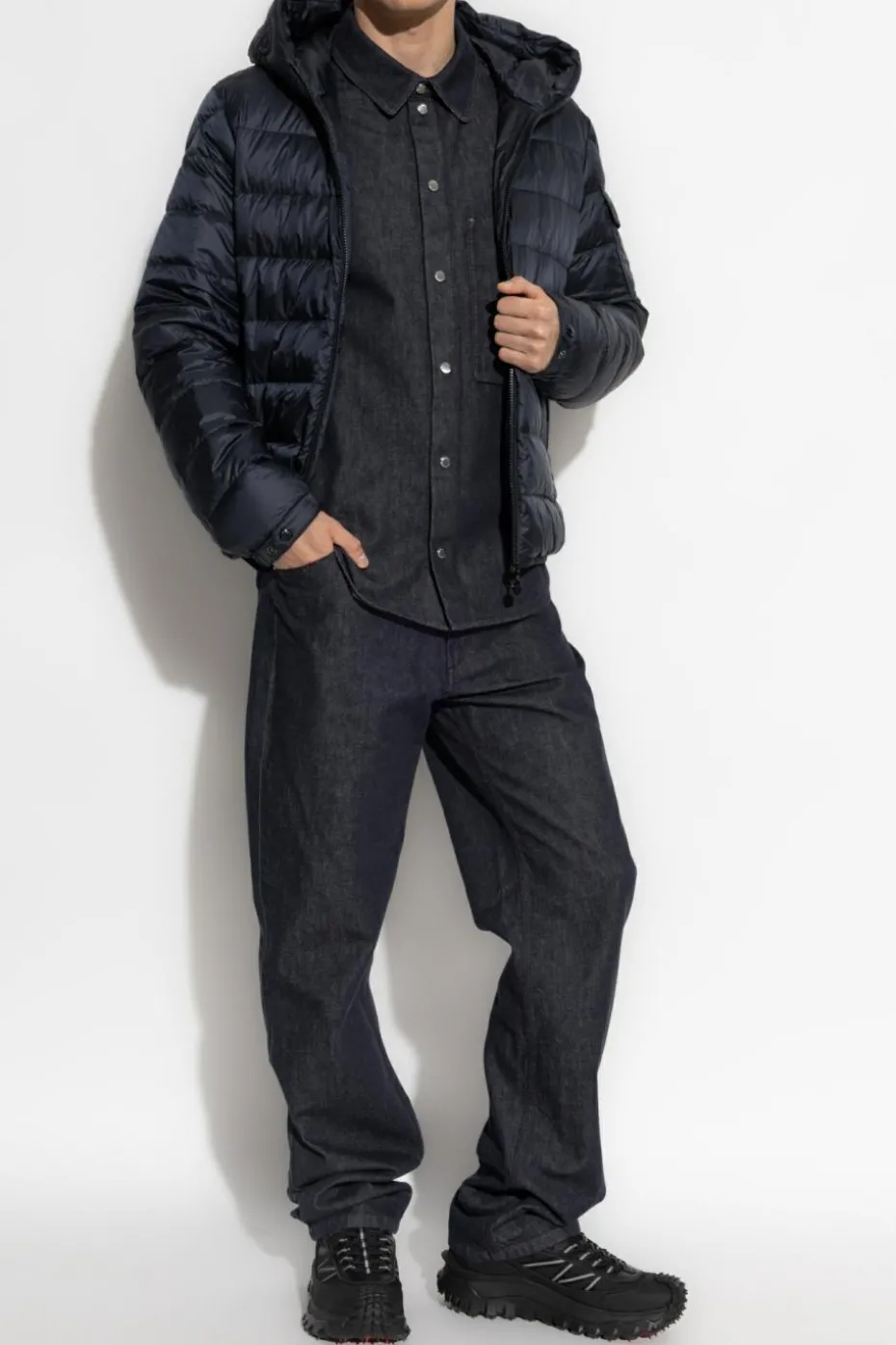 Moncler NAVY BLUE Denim shirt