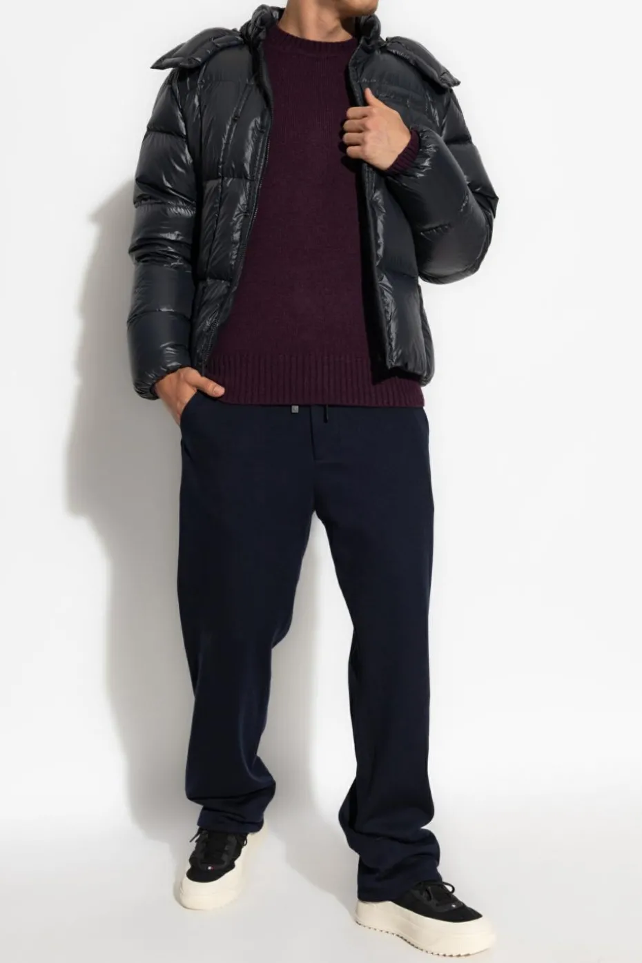 Moncler NAVY BLUE Down jacket "Serfano"