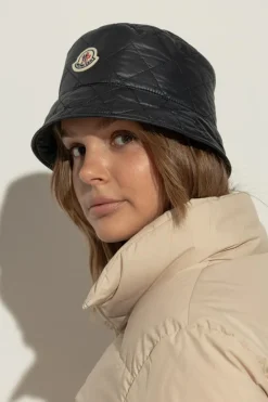 Moncler NAVY BLUE Hat with logo