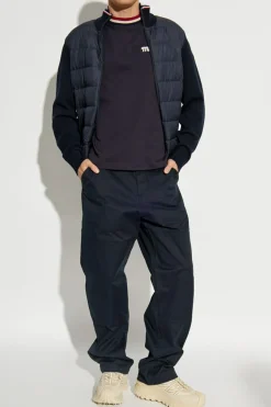 Moncler NAVY BLUE Pants with logo
