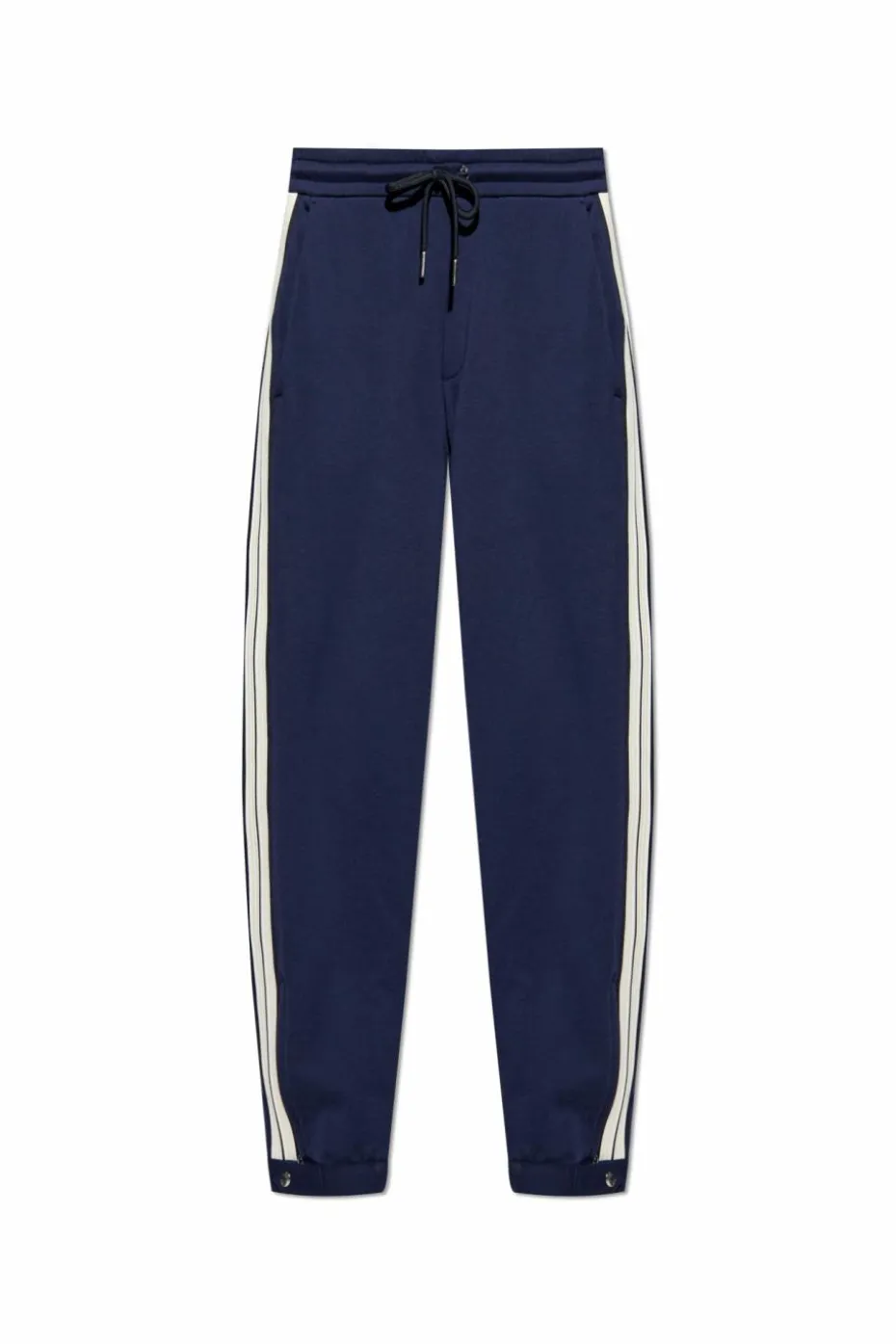 Moncler NAVY BLUE Pants with side stripes