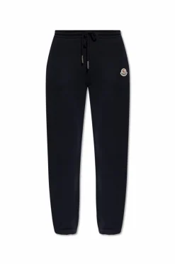 Moncler NAVY BLUE Pants with logo