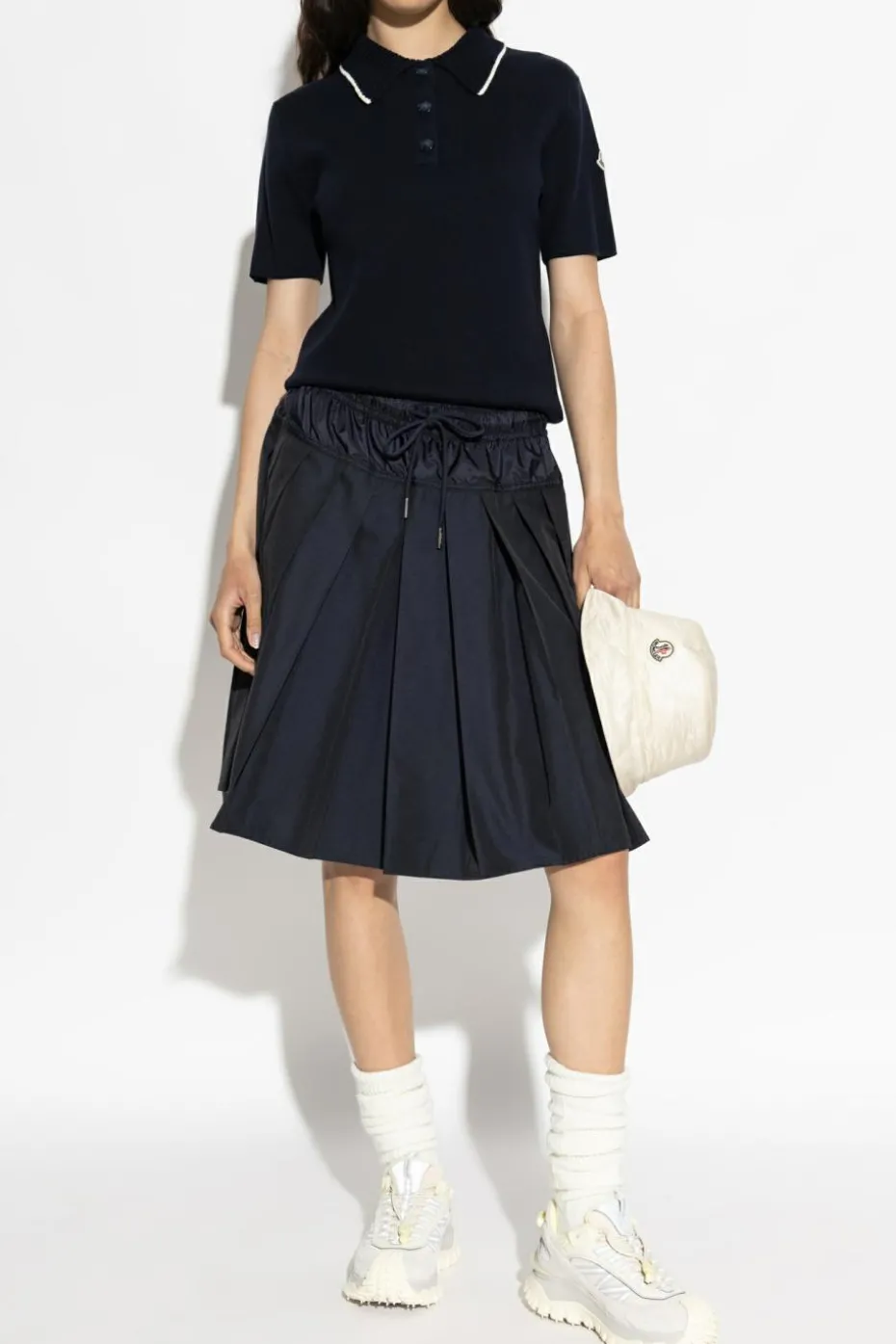 Moncler NAVY BLUE Pleated skirt