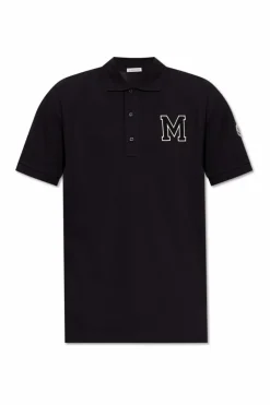 Moncler NAVY BLUE Polo with logo