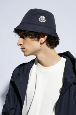 Moncler NAVY BLUE Reversible bucket hat
