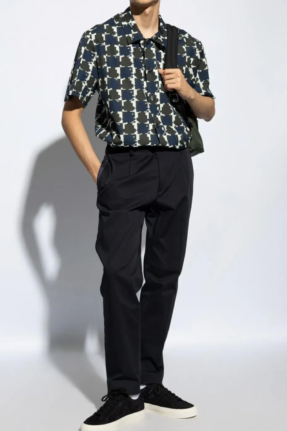 Moncler NAVY BLUE Short-sleeved shirt