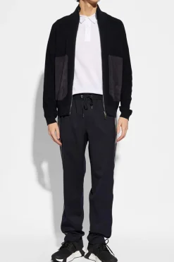 Moncler NAVY BLUE Side-stripe trousers