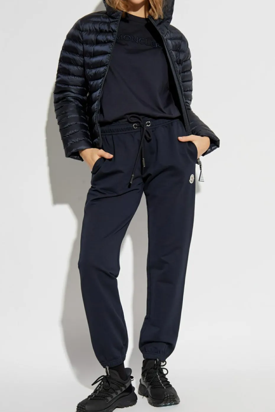 Moncler NAVY BLUE Sweatpants with logo
