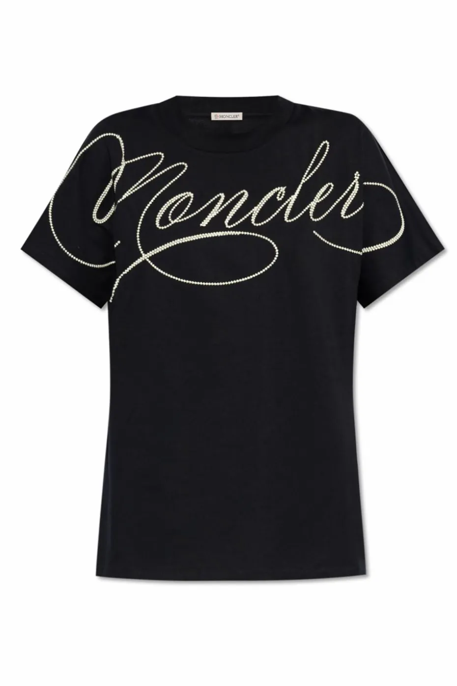 Moncler NAVY BLUE T-shirt with embroidered logo