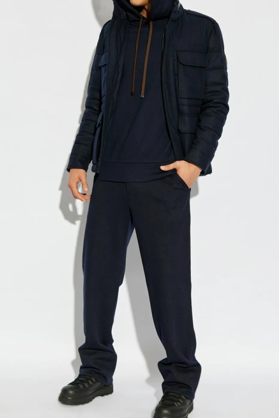 Moncler NAVY BLUE Wool pants