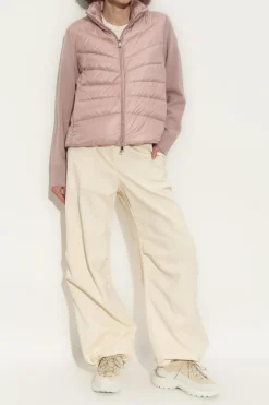 Moncler PINK Cardigan with down insert