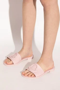 Moncler PINK Slides with logo