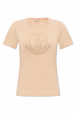 Moncler PINK T-shirt with logo