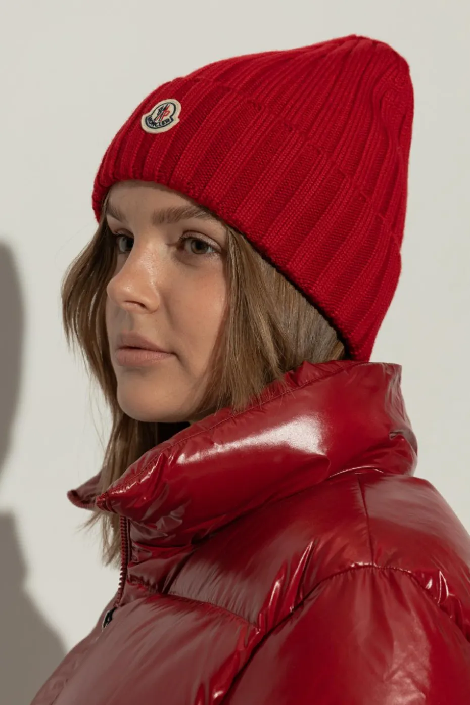 Moncler RED Wool beanie