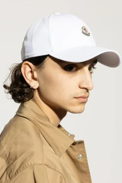 Moncler WHITE Cap with logo