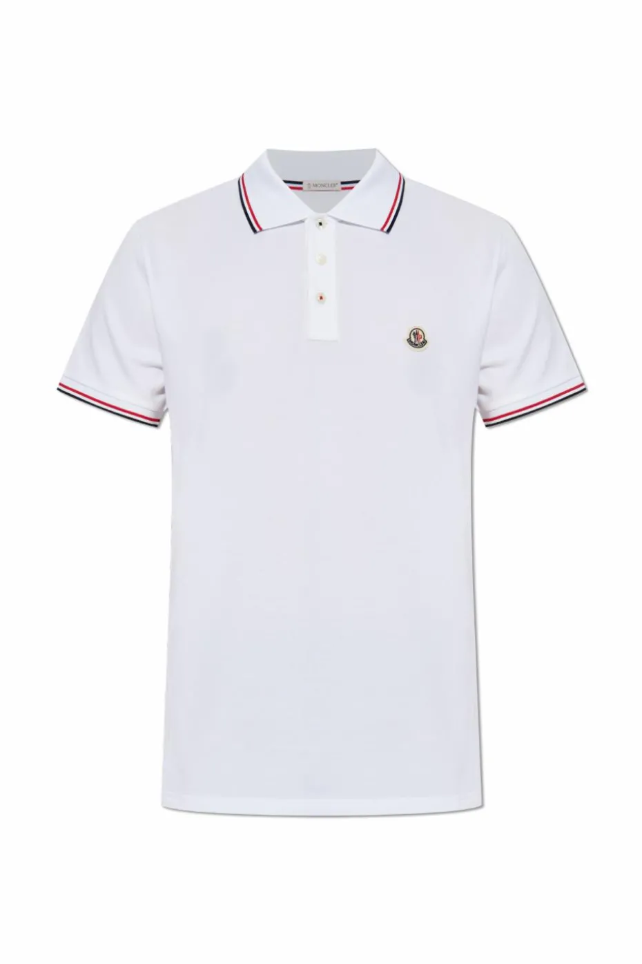 Moncler WHITE Cotton polo