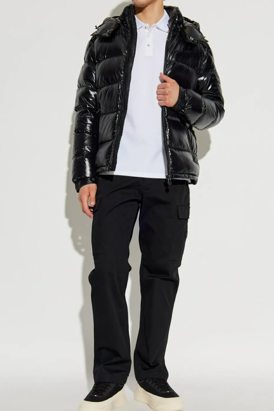 Moncler WHITE Cotton polo