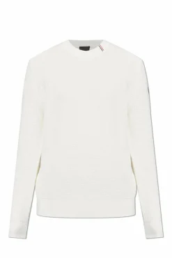 Moncler WHITE Cotton sweater