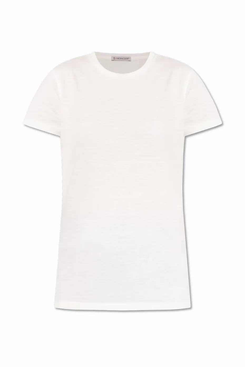 Moncler WHITE Cotton t-shirt with round neckline