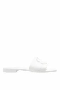 Moncler WHITE Rubber flip-flops