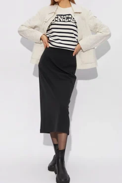 Moncler WHITE Sweater with short sleeves