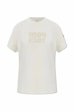 Moncler WHITE T-shirt with logo
