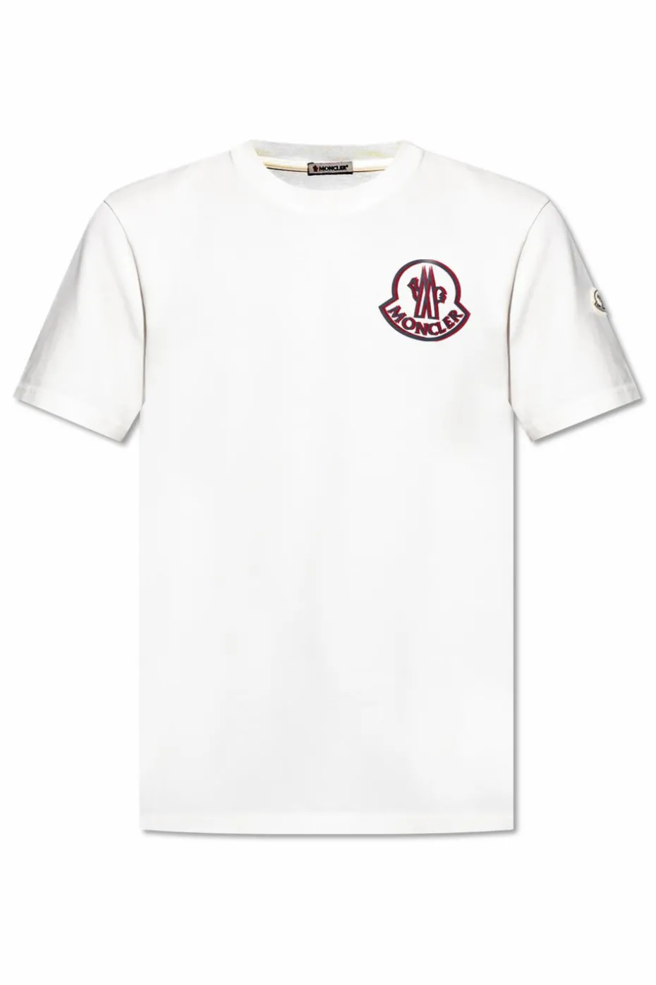 Moncler WHITE T-shirt with printed logo