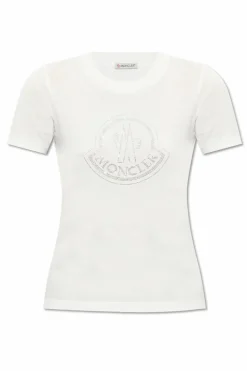 Moncler WHITE T-shirt with logo