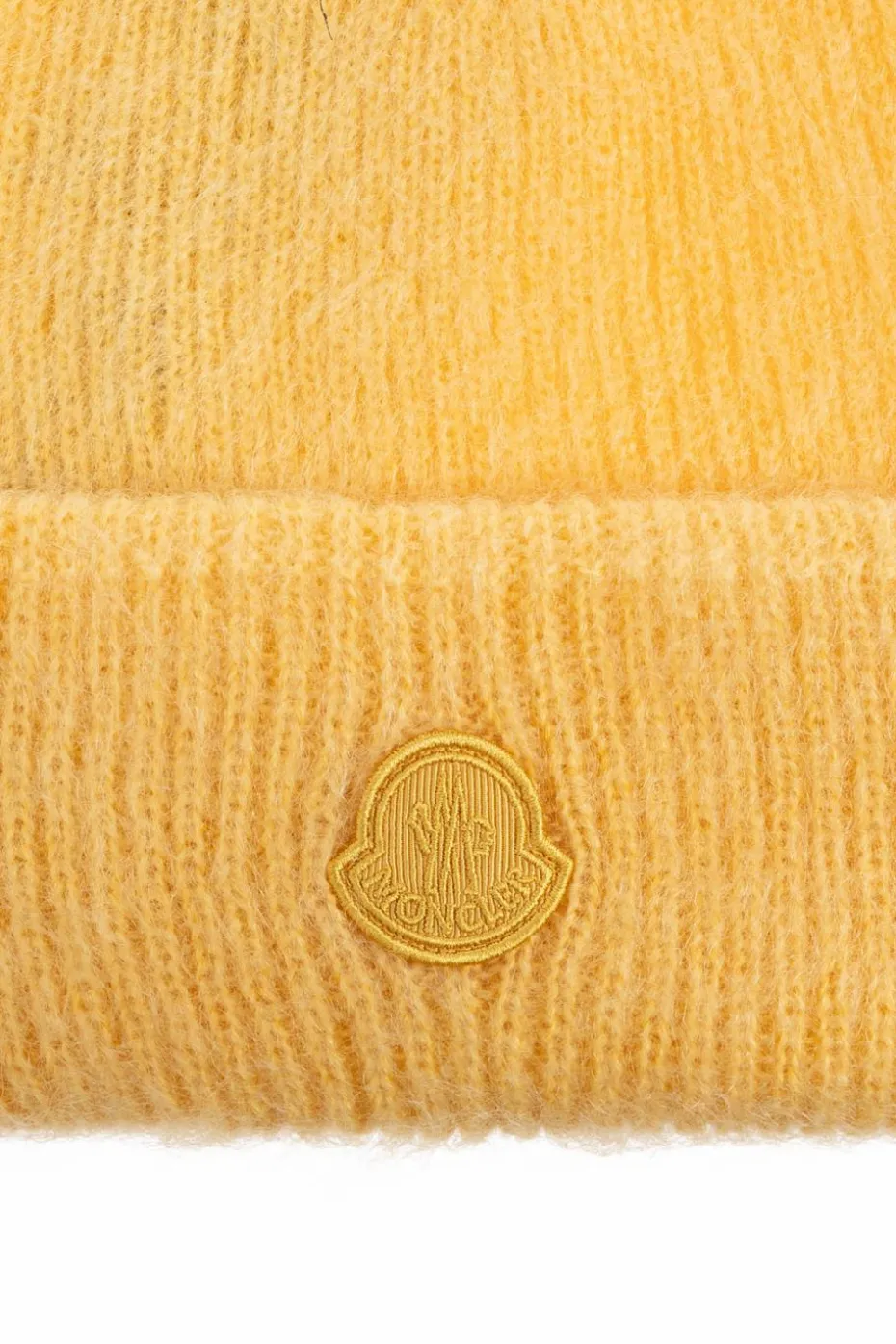Moncler YELLOW Cap with logo patch