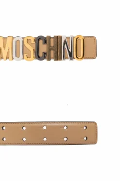 Moschino beige Belt with logo