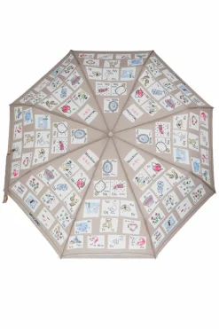 Moschino beige Folding umbrella with logo