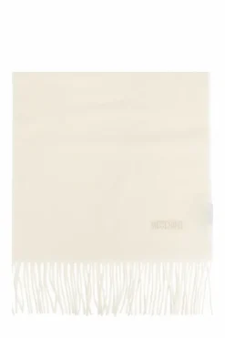 Moschino beige Fringed scarf