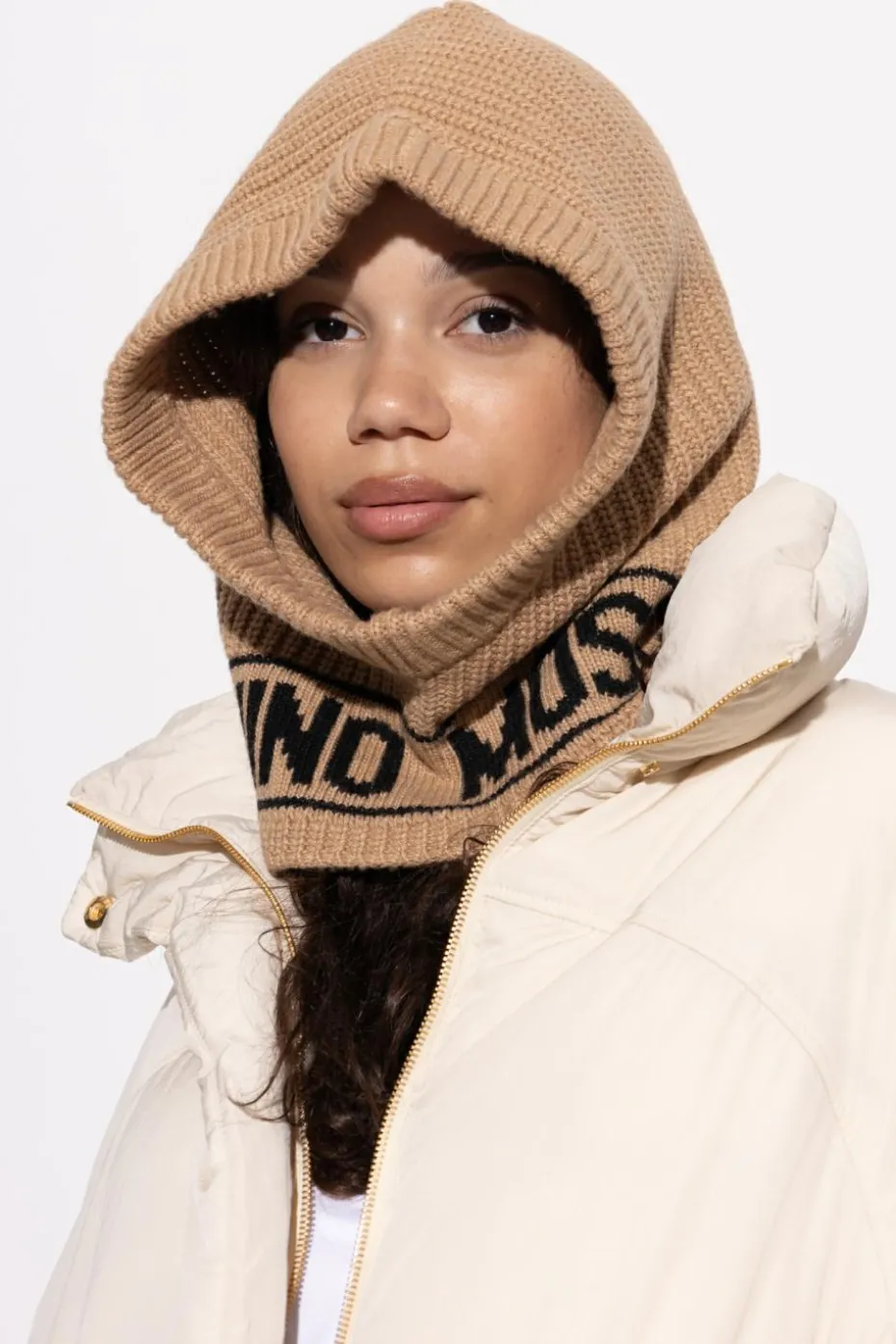Moschino beige Hoodie with logo