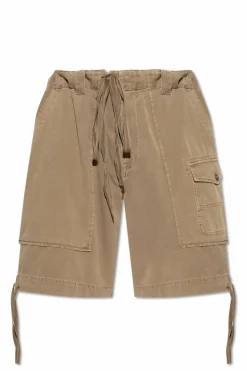 Moschino beige Logo shorts