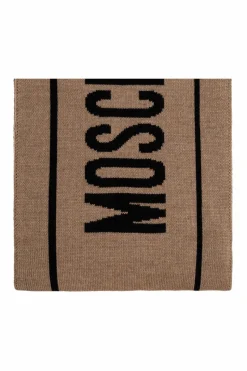 Moschino beige Scarf with logo