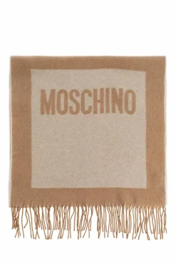 Moschino beige Scarf with logo
