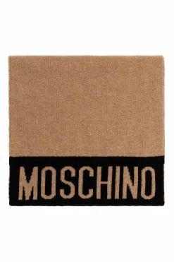 Moschino beige Scarf with logo