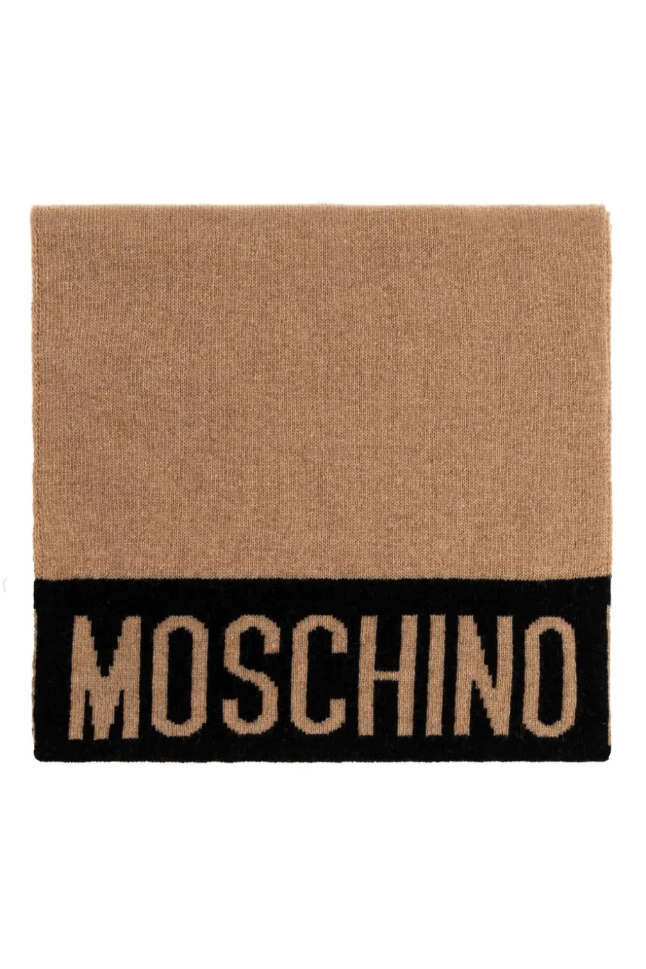 Moschino beige Scarf with logo