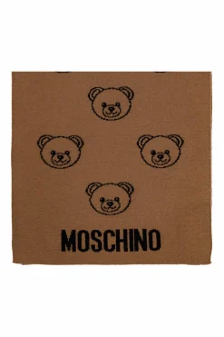 Moschino beige Scarf with a characteristic teddy bear motif