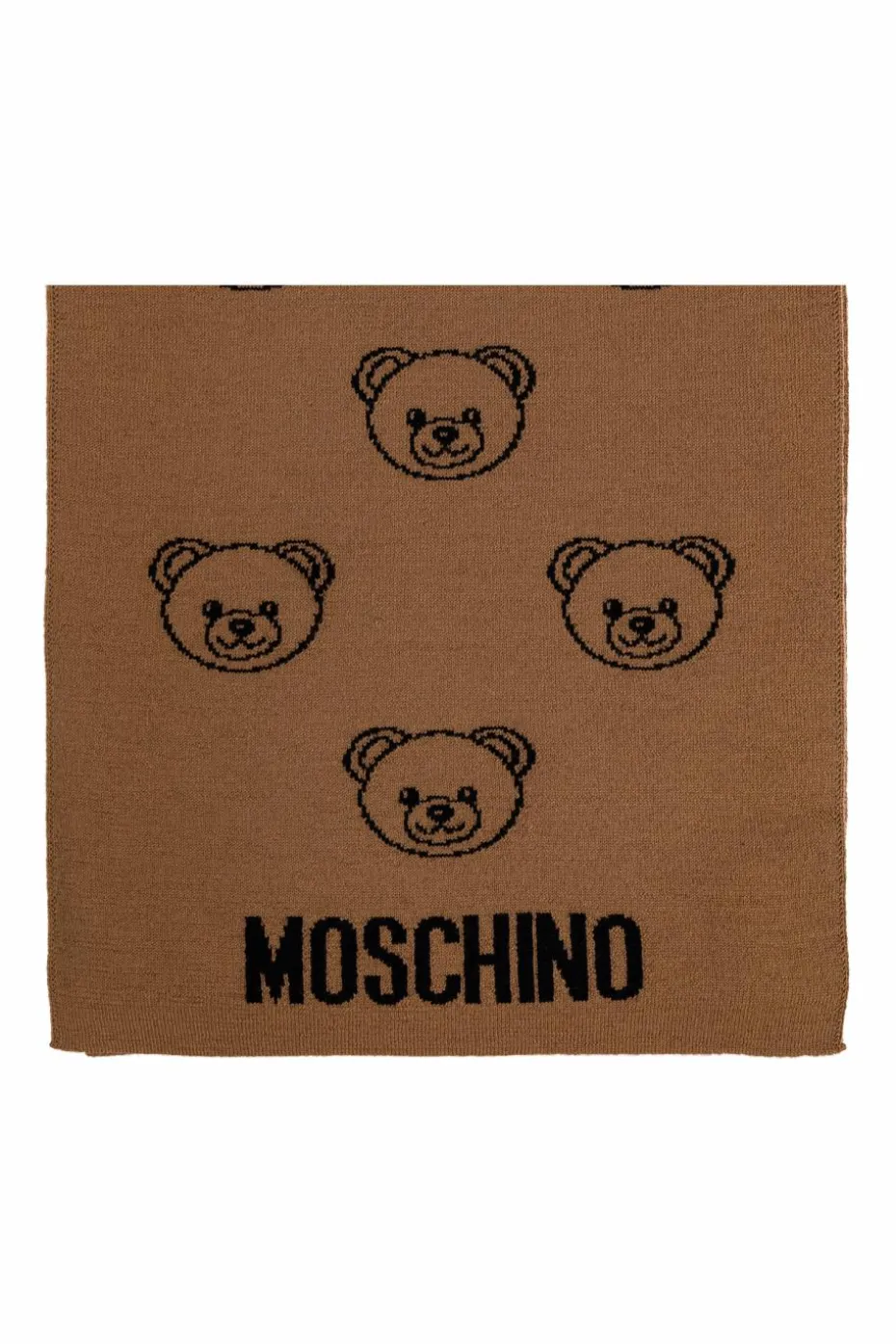 Moschino beige Scarf with a characteristic teddy bear motif