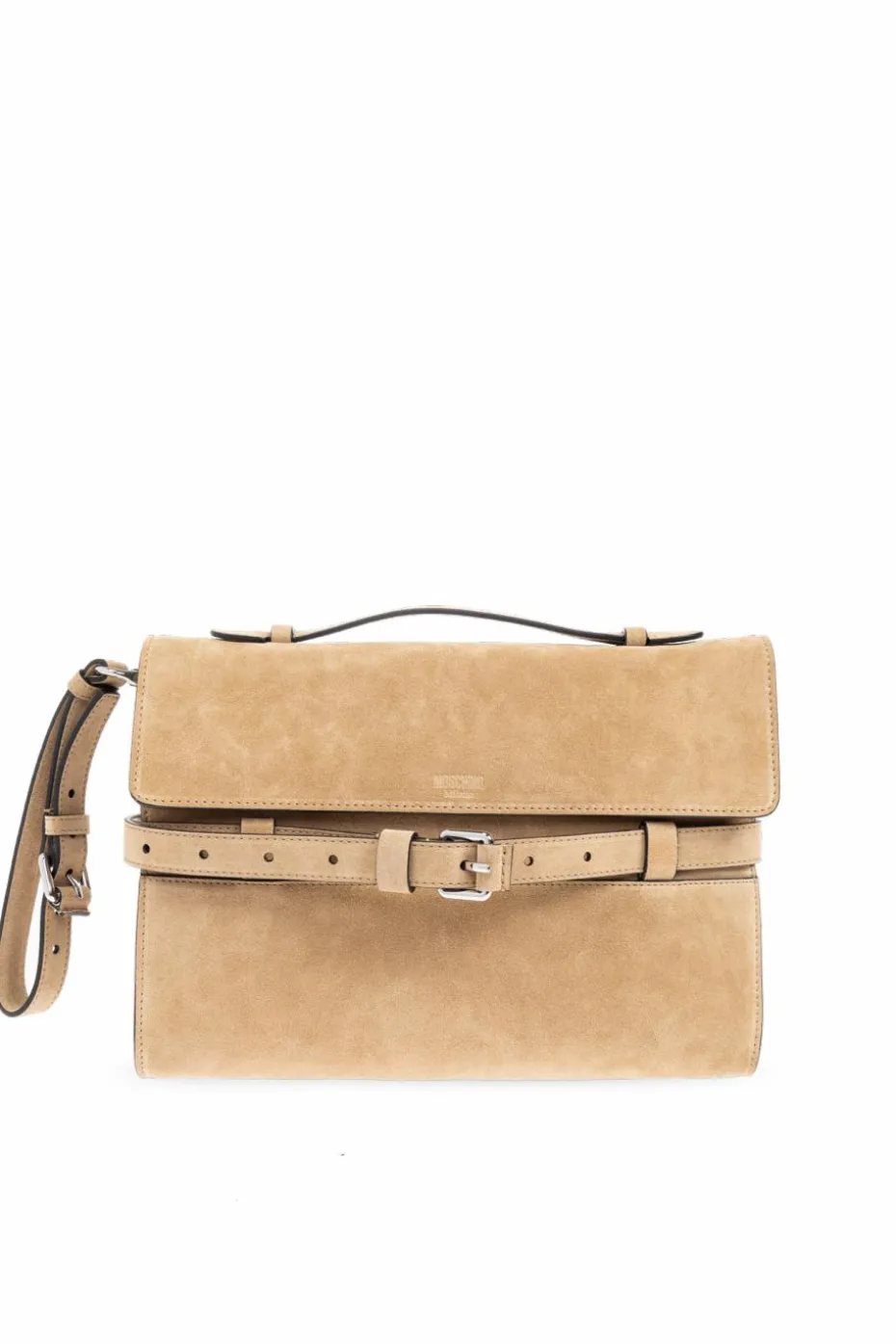 Moschino beige Suede handbag