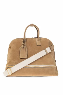 Moschino beige Suede handbag