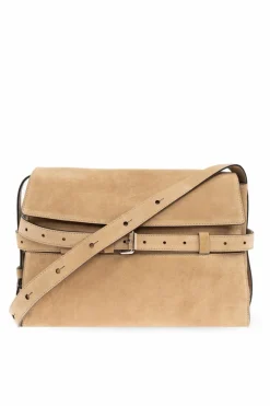 Moschino beige Suede shoulder bag
