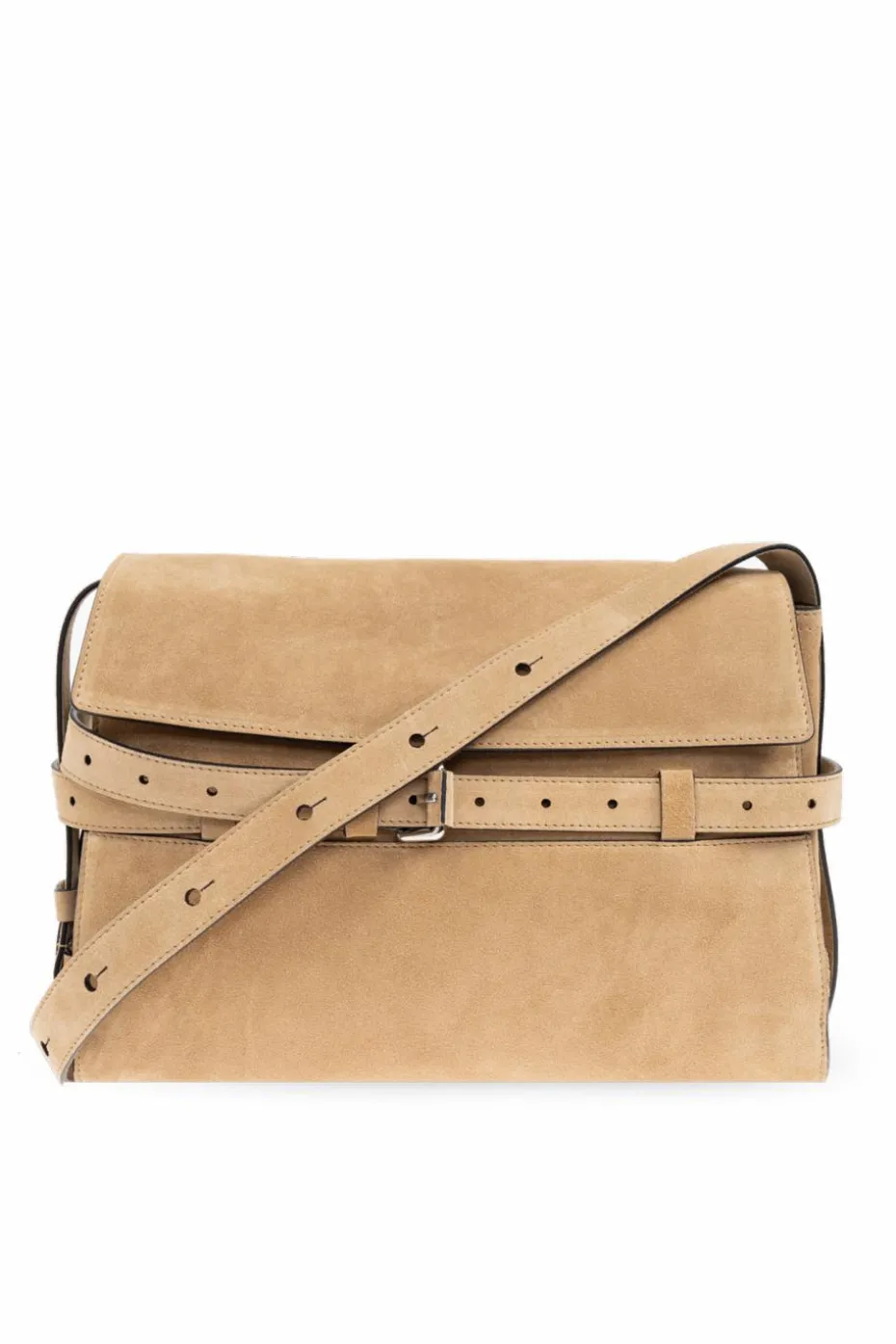 Moschino beige Suede shoulder bag