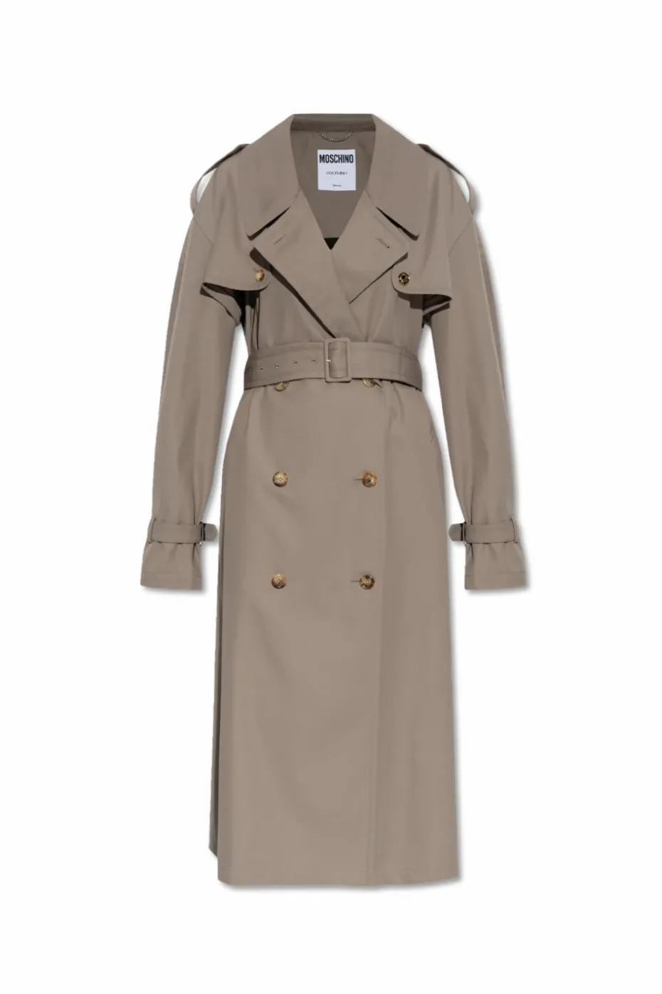 Moschino beige Trench coat with pockets
