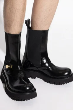 Moschino BLACK Ankle boots with logo
