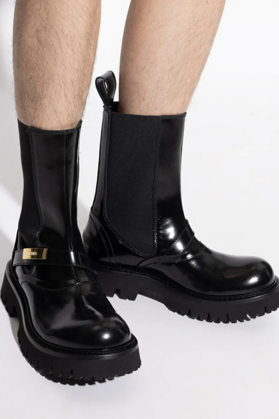 Moschino BLACK Ankle boots with logo